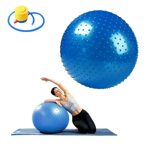Endless Yogaball Dicker Gymnastikball, PVC Fitnessball, Anti-Burst Yogaball (Sowohl für Männer als auch für Frauen, Sowohl für Männer als auch für Frauen), Balance Ball Stuhl für Fitness Workout Stabilität Pilates blau 55cm