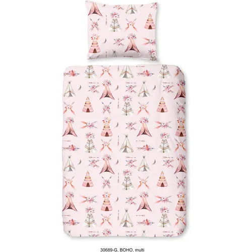 Good Morning Junior Kinder Bettwäsche Hirsch - 100% Baumwolle, 100 x 135 cm - Bettwäsche für Kinder in hochwertigem Renforcé, atmungsaktiv und feuchtigkeitsregulierend. Ideal für jede Jahreszeit, sorgt für angenehme Nächte und ist pflegeleicht.