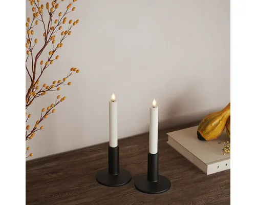 Stabkerze LED 15 cm weiß in weiß von Deluxe Homeart