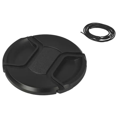 vhbw Objektivdeckel 77 mm kompatibel mit Canon EF 17-40mm 4.0 L USM, EF 20-35 mm 3.5-4.5 USM Kamera - Kunststoff Schwarz, mit Innengriff
