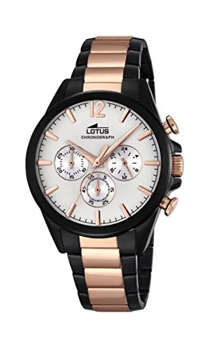 Lotus Herren Chronograph Quarz Uhr mit Edelstahl beschichtet Armband 18195/1