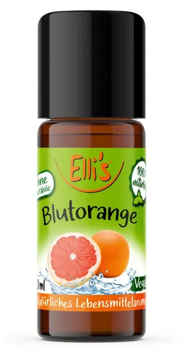 Natürliches Lebensmittel Aroma - Geschmack: Orane (Blutorange)- 10ml Glasflasche