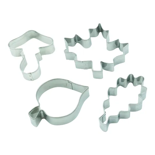 Ausstecher 4er Set Blätter Pilz Ahorn Eiche Linde Ausstechform Blatt Deko Keks