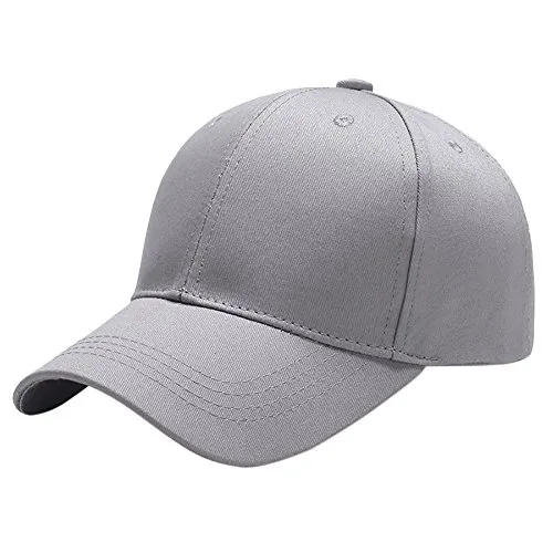 Breampot Baseball Cap Herren Damen Unisex Kappe Verstellbar Baseboard Baseballkappe Mütze Outdoor Baseballkappe (Grau)