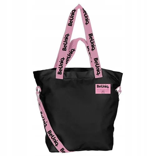 Umhängetasche Shopper Tasche Sporttasche Strandtasche Damen Herren Rosa Schwarz