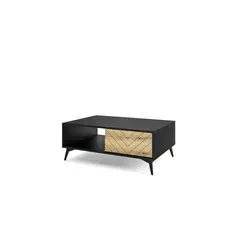 Schwarzer Couchtisch 104x40 cm