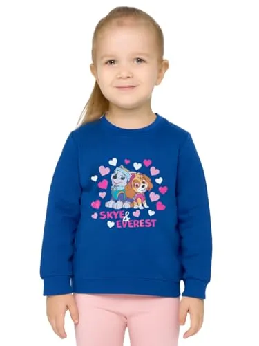United Labels Paw Patrol Pullover für Mädchen - Skye & Everest Kinder Sweatshirt Oberteil Blau (as3, Numeric, Numeric_122, Numeric_128, Regular, 122-128)