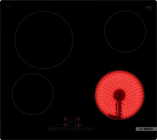 Bosch Serie 6 PKE611FN8E, Schwarz, Integriertes Keramik-Kochfeld