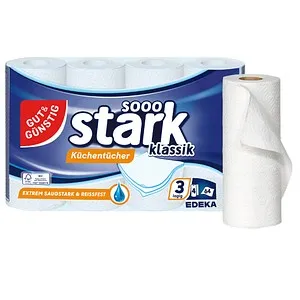 GUT&GÜNSTIG Küchenrollen stark klassik 3-lagig, 4 Rollen
