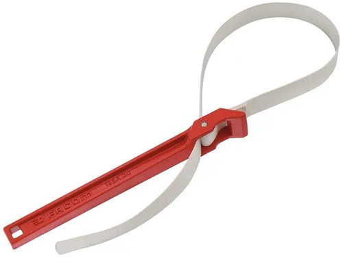 FACOM Gurtrohrzange 0-125 mm, 1 Stück - Rohrzange mit hoch widerstandsfähigem Nylon-Gurt aus Aluminiumlegierung, ideal für präzises Arbeiten und Handbetrieb.