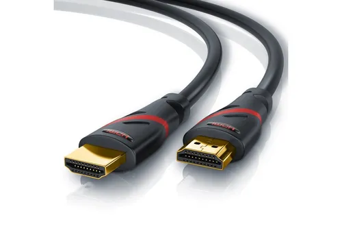 CSL HDMI-Kabel, 2.0b, HDMI Typ A (1000 cm), 4K Ultra HD, UHD, Full HD, 3D, ARC, High Speed mit Ethernet - 10m