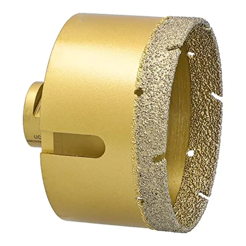 BTEC Fliesenbohrkronen mit M14 Aufnahme für Feinsteinzeug Fliesen Bodenfliesen Granitfliesen Naturstein uvm Fliesenbohrer für Winkelschleifer Lochsäge 85 mm