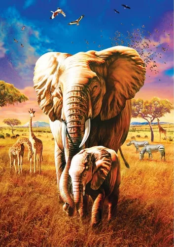 ART PUZZLE Puzzle Elefantenmutter 1000 Teile