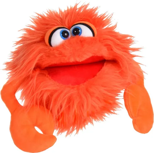 Living Puppets Quatschköpfe Knipser - 16 cm große Handpuppe mit orangen Fell, fördert spielerisch Emotionen und soziale Kompetenzen