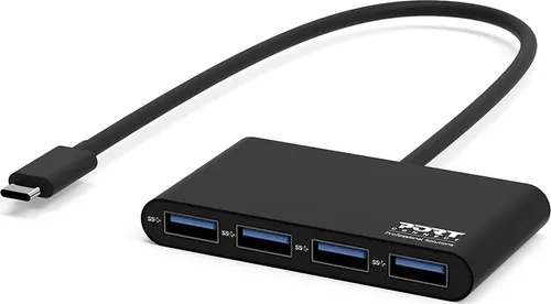Port USB HUB 4 PORTS USB 3.0 TYPE C - USB Hub mit 4 Ports, ermöglicht schnelle Datenübertragung und ist ideal für Geräte mit USB-C-Anschluss.