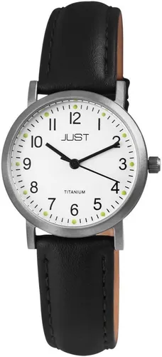 Just Watch Kecia Quarzuhr für Damen - Elegante Titan-Damenuhr mit Echtlederarmband, 5 ATM wasserdicht und ideal für Allergiker. Hochwertiges Quarzuhrwerk und übersichtliches Zifferblatt für einfaches Ablesen.