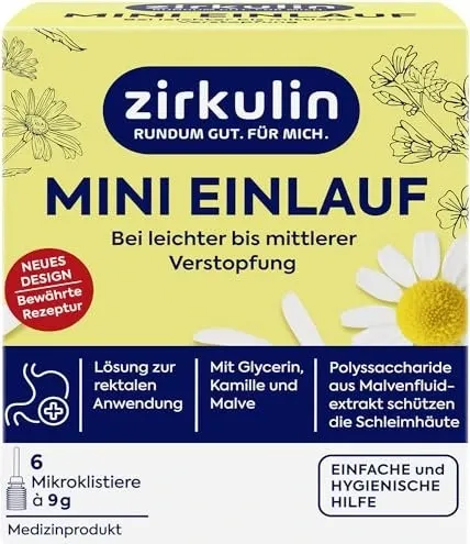 ZIRKULIN Mini-Einlauf mit Glyzerin Klistiere 54 g