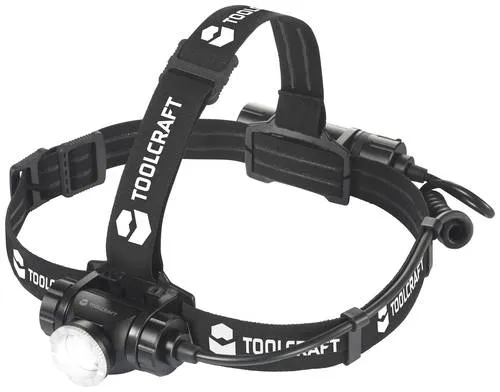 TOOLCRAFT LED Stirnlampe TO-7838472 – 1000 lm, akkubetrieben - Vielseitige LED Stirnlampe mit 4 Leuchtmodi und Zoomfunktion. Ideal für Aktivitäten im Freien, sicher dank rutschfestem Silikonband und reflektierendem Logo. Wiederaufladbar über USB-C® für maximale Flexibilität.