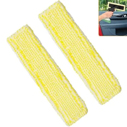 Mikrofaser Wischbezug Fenstersauger,2 Stück Fensterreiniger Ersatzteile,Mikrofaser-Wischbezüg,Ersatzteile Wischmopppad,Wischbezug Fenstersauger Zubehör Pads,Geeignet für WV2 WV5 WV6