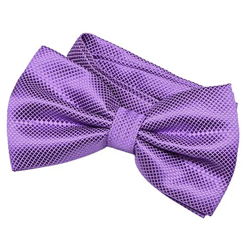 DonDon Herren Fliege 12 x 6 cm gebunden mit Hakenverschluss und größenverstellbar für besondere Anlässe lila