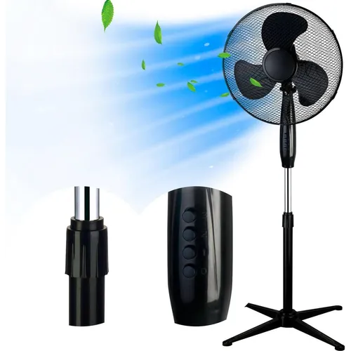 EXTRALINK Standventilator 40 cm – Leiser Ventilator mit 3 Geschwindigkeitsstufen