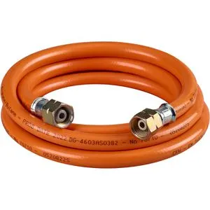 CFH Gasschlauch 52123 - 3m für Butan- und Propangas, max. 10 bar - Schläuche & Regler – Robuster 3m Gasschlauch mit 3/8 Zoll Linksgewinde, ideal für sichere Gasanschlüsse und hohe Druckbeständigkeit bis 10 bar.