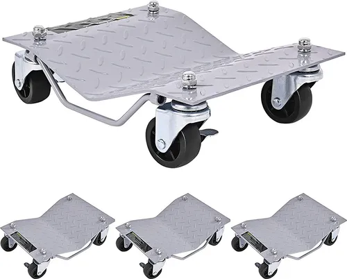 COSTWAY Rangierhilfe 4 Stück, 680 kg pro Plattform