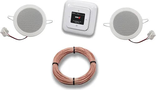 Busch-Jaeger DAB+ Unterputzradio 8215 U – 101 alpinweiß - DAB+ Unterputzradio mit RDS und 2 Deckenlautsprechern, inklusive 20 Meter Lautsprecherkabel. Ideal für eine elegante und platzsparende Audio-Lösung in jedem Raum.