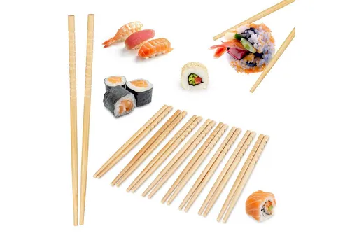 Paar Bambus Asia Stäbchen 24cm - Wiederverwendbar und Rutschfest - Essstäbchen aus natürlichem Bambus, ideal für Sushi, Reis und Curry. Rutschfestes Design für perfekten Halt, um asiatische Köstlichkeiten stilvoll zu genießen. 200 Paar für gesellige Abende.