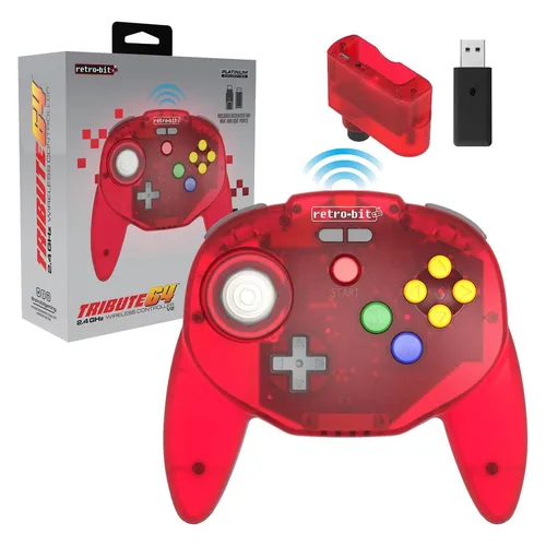 Retro-Bit Tribute 64 2.4G Red