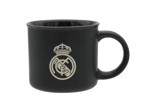 CYPBRANDS - Real Madrid, Tasse, Keramik, Geschirr, Frühstück, originelle Tassen, Schwarz, offizielles Produkt