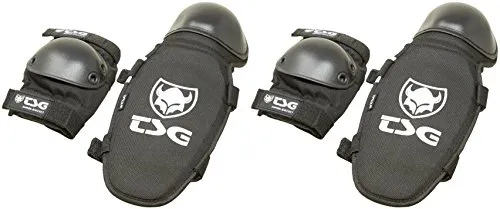 TSG Schonerset Protektorenset, Black, XXS - Schonersets mit Hartschalenkonstruktion, optimaler Schutz durch EVA Schaum und PE Ellbogen- und Kniekappen für Sicherheit beim Sport.