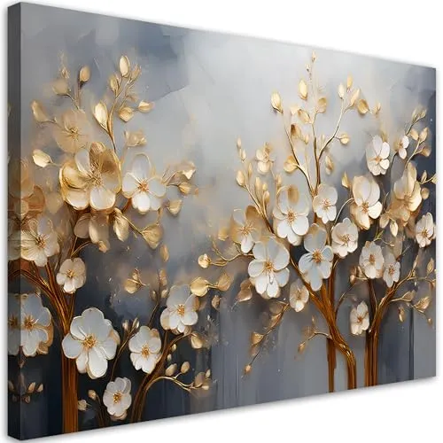Feeby Leinwand Bilder in gold von Feeby