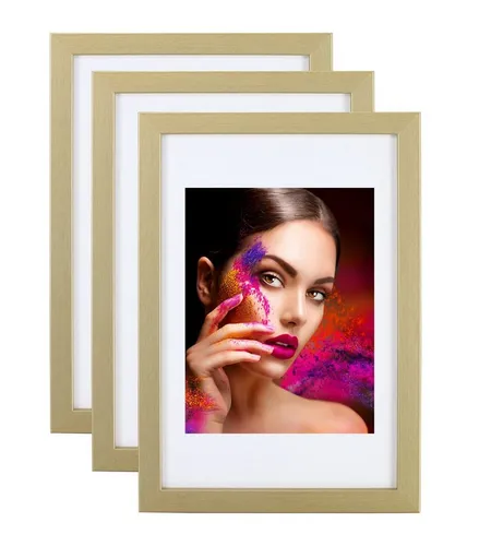 IDEAL TREND Bilderrahmen 2er 3er 5er Set Holz Bilderrahmen Lifestyle Plexi Foto Rahmen Collage