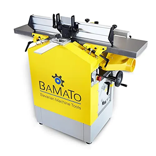 BAMATO BHM-250 Abricht- und Dickenhobelmaschine - Elektrohobel mit 3 Messern und 1500 Watt Leistung, ideal für präzise Holzbearbeitung mit einer maximalen Hobelbreite von 250 mm.