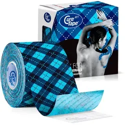 CureTape Art, LxB 5 m x 5 cm, wasserfest, Tartan blau