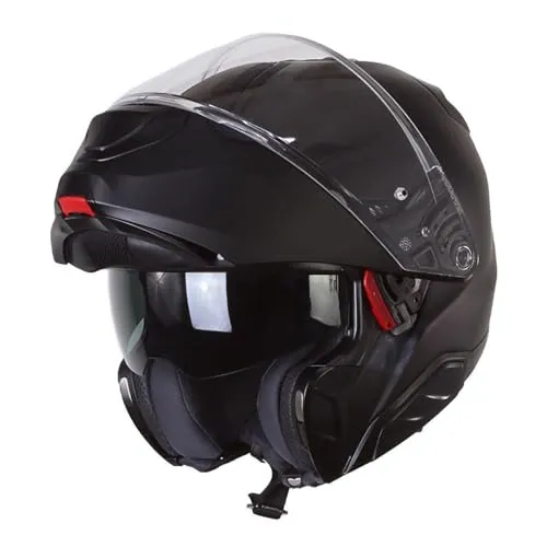 HJC RPHA 91 Klapphelm - Schwarz Matt, XL - Motorradhelm mit Premium Integrated Matrix aus Carbon-Aramid-Hybridfasern für optimale Schlagfestigkeit und Komfort. Schnelles Demontagesystem für Wangenpolster und ECE 22.06 P/J-Zulassung.