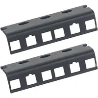 HMF 66802 Rackschiene für Serverschrank 2 Stück 10 Zoll 2 HE Schwarz