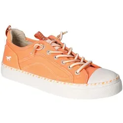 Mustang Slip-On Sneaker mit farbiger Sohleneinfassung, Gr. 39, orange - Schuhe aus Textil, bequem und stylish für lässige Freizeitlooks