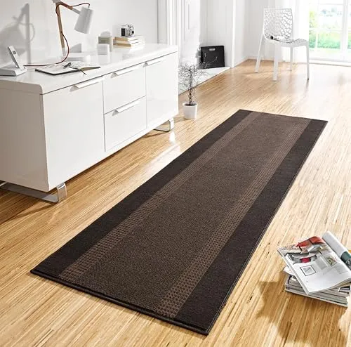 Hanse Home Teppich Läufer Band 80x400cm – Moderner Kurzflor Teppich für jeden Raum - Läufer in modernem Design, vielseitig einsetzbar in Flur, Wohnzimmer oder Küche. Strapazierfähig und pflegeleicht dank 100% Polypropylen.