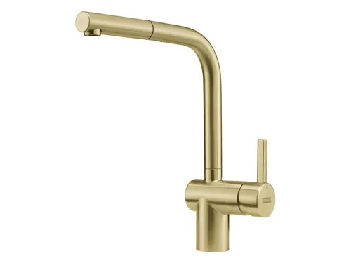 Franke Atlas Neo Hochdruckarmatur - Edelstahl Gold - Armaturen in edlem Gold mit PVD-Beschichtung, langlebig und stilvoll für moderne Küchen.