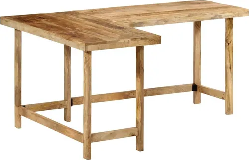 vidaXL Schreibtisch aus massivem Mangoholz 165x110 cm - Kinderschreibtisch aus robustem Mangoholz, einzigartiges Design mit geräumiger Tischplatte für kreative Projekte und Hausaufgaben.