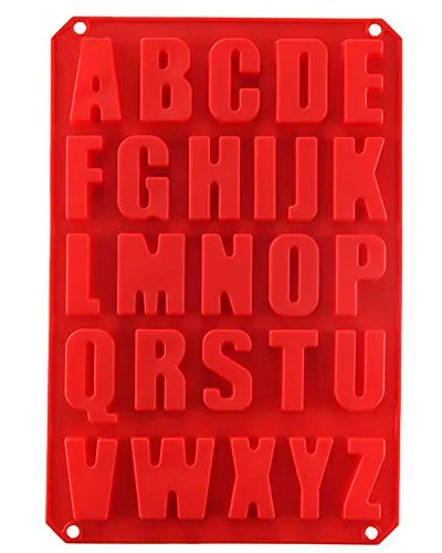 Silikonform 26 Buchstaben Des Alphabets UV Resin Gießform Antihaft Epoxidharz Formen Zahlen Fimo Formen für Schmuckherstellung Kreiden Schlüsselanhänger Anhänger Dekoration DIY Basteln