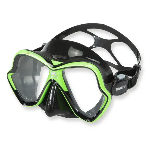 Mares Tauchmaske X-Vision schwarz lime - weiches Silikon, sehr gute Passform