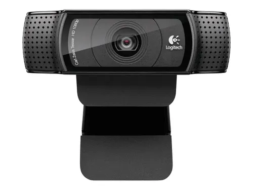 Logitech HD Pro Webcam C920 - Hochwertige Webcam mit 1080p HD-Qualität und integriertem Mikrofon. Ideal für Videokonferenzen und Streaming, einfach anschließbar über USB 2.0.