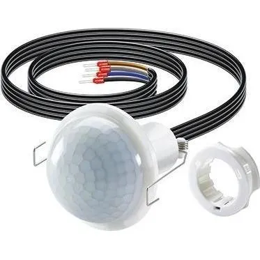 Esylux PD-C360i/12 mini Deckeneinbau-Präsenzmelder 360° - Energie sparen: Mini-Präsenzmelder mit 360° Erfassungsbereich für effiziente Lichtsteuerung in großen Räumen, ideal für Büros und Flure.