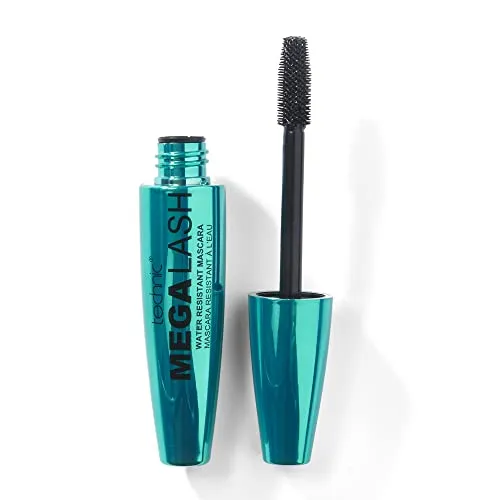 Technic Mega Lash wasserfeste Wimperntusche - Ultraschwarze, wasserfeste & wimpernaufbauende Formel für wischfeste, voluminöse Glamour-Wimpern - vegan - 12ml - wasserfeste Mascara schwarz