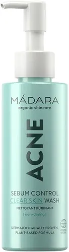 MADARA Organic Skin Care ACNE Sebum Control Clear Skin Wash – 140 ml - Reinigungsschaum für fettige Haut, entfernt sanft Schmutz und Öl, reguliert die Talgproduktion und beugt Akne vor.