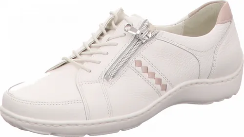 Waldläufer 496054-208/589 Damen Schnürhalbschuh - Wanderschuhe mit hochwertigem Glattleder, optimaler Passform durch Schnürung und Reißverschluss sowie Wechselfußbett für individuelle Anpassungen.