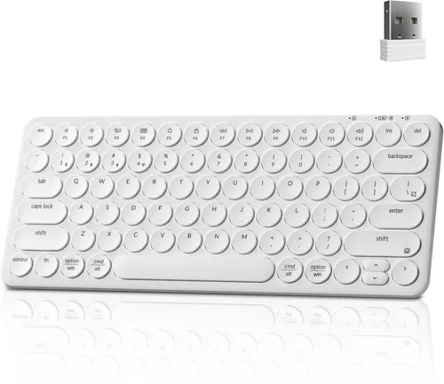 Keychron B3 Pro Kabellose Membran Tastatur Ultra-Slim ANSI US Ivory White